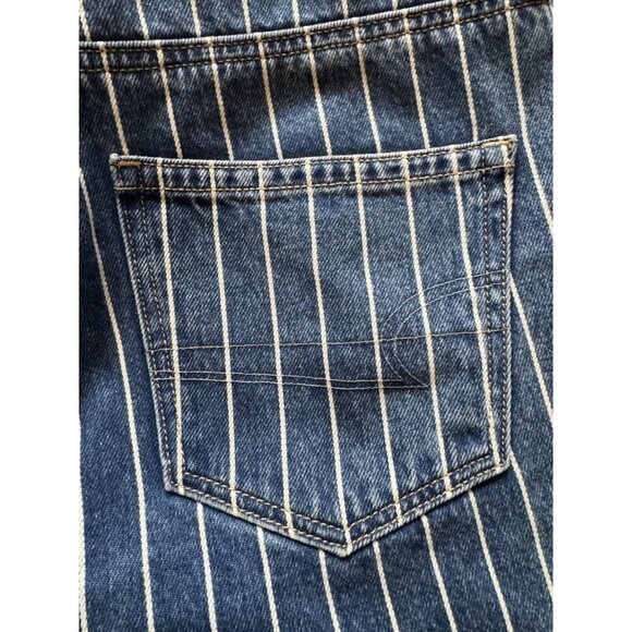 American Eagle, Pinstriped Mom Jean Size 2 Tapered Leg, denim - Picture 5 of 14